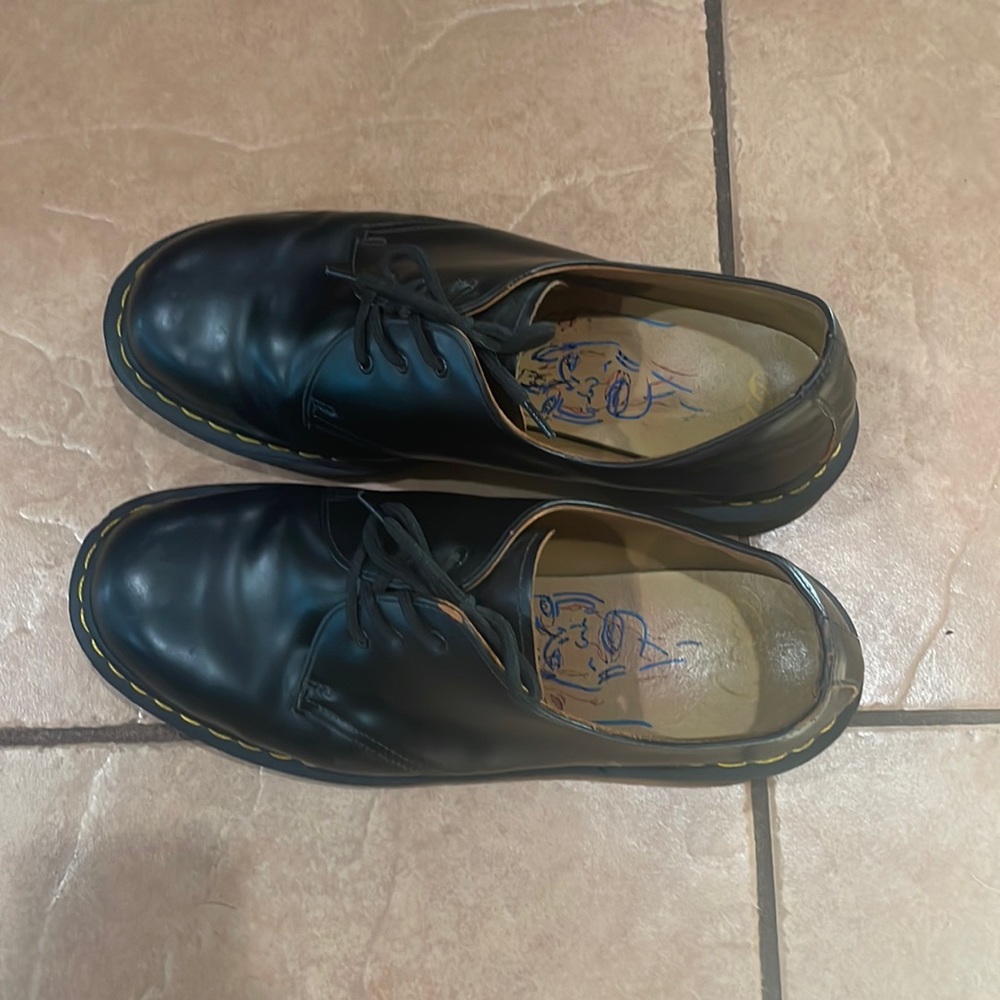 Mens Doc Dr. Martens 1461 Shoes in Black Made in England
